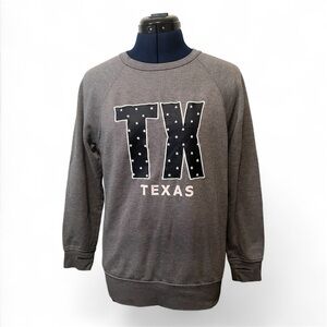 State of Mine Texas TX Women's Gray Raglan Crew Neck Sweatshirt | Size S